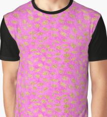 Fancy Gold Brush Pattern Graphic T-Shirt