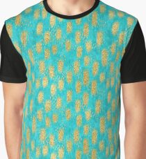 Fancy Gold Brush Pattern Graphic T-Shirt