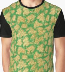 Fancy Gold Brush Pattern Graphic T-Shirt
