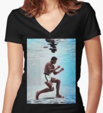 Muhammad Ali underwater colorful poster Women's Fitted V-Neck T-Shirt