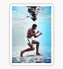 Muhammad Ali underwater colorful poster Sticker