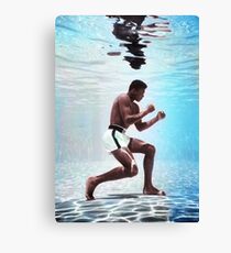 Muhammad Ali Unterwasser buntes Plakat Leinwanddruck