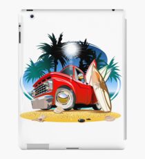 Vector cartoon retro pickup iPad Case/Skin