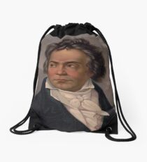 Vintage Portrait of Ludwig van Beethoven (1870) Drawstring Bag