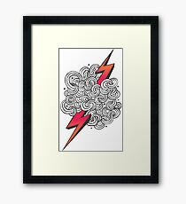Ride The Lightning - Pink Ombre Framed Print