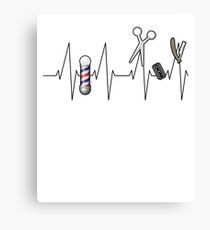 Barber Heartbeat Gift Canvas Print