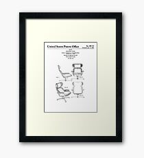 Iconic Eames Recliner/Lounger Lounge Chair Patent Drawings Framed Print