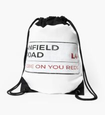 Liverpool "Come on you reds" street sign - Liverpool wall art - Liverpool posters - Liverpool accessories Drawstring Bag