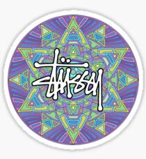 Stussy trippy mandala Sticker