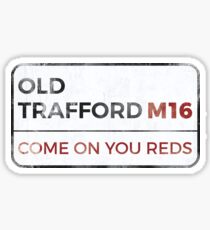 Man United "Come on you reds" street sign - Man United wall art - Man United posters - Man United accessories Sticker