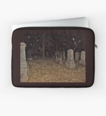 Rain In the Cemetery At Night Laptop Sleeve