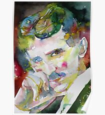 NIKOLA TESLA - watercolor portrait.9 Poster
