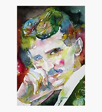 NIKOLA TESLA - watercolor portrait.9 Photographic Print