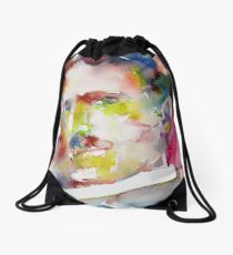 NIKOLA TESLA - watercolor portrait.10 Drawstring Bag