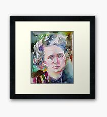 MARIE CURIE - watercolor portrait.2 Framed Print