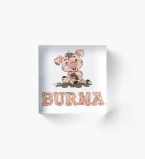 Burma Piggy Acrylic Block