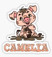 Camelia Piggy Sticker