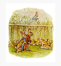 Benjamin and Flopsy Bunny. Beatrix Potter Photographic Print