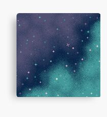 Lienzo Lila y Aqua Pixel Galaxy