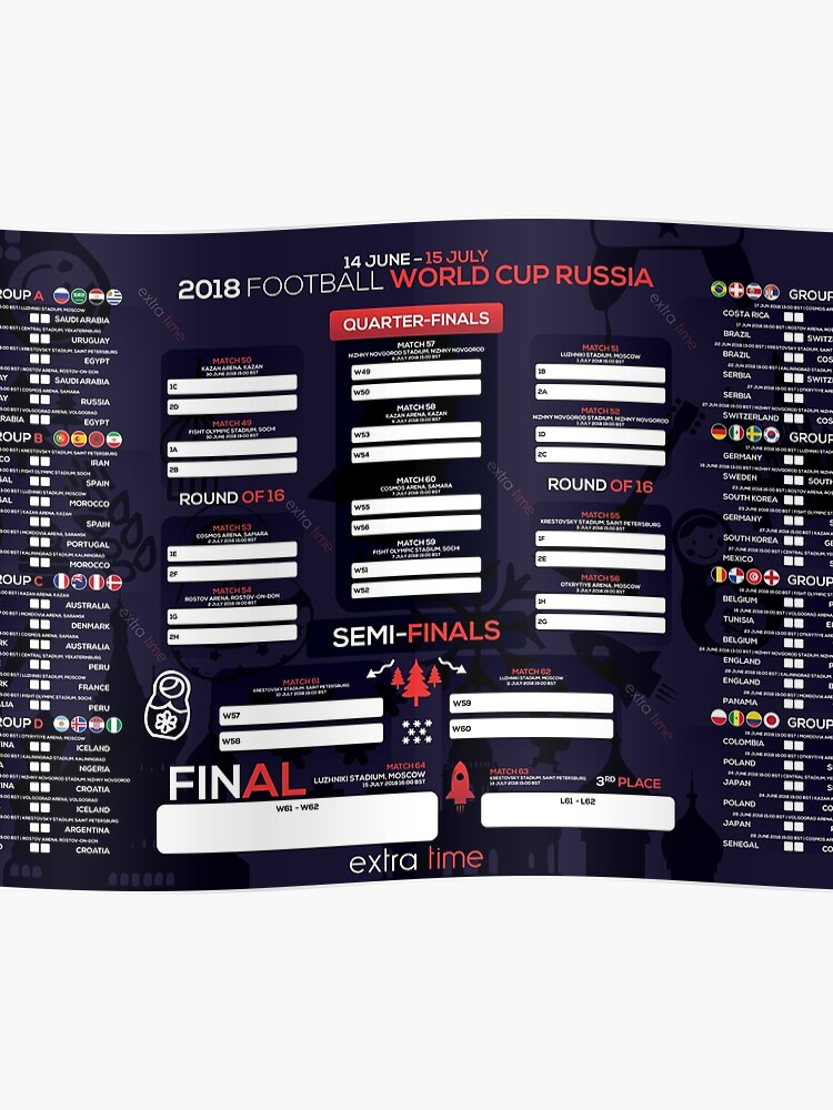 World Cup Wall Chart 2018