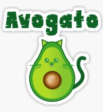 Avogato Addict shirt for avocato and catlover Avocat tee Sticker