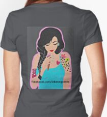 Lakeon Paints tattooed painter girl Women's Fitted V-Neck T-Shirt
