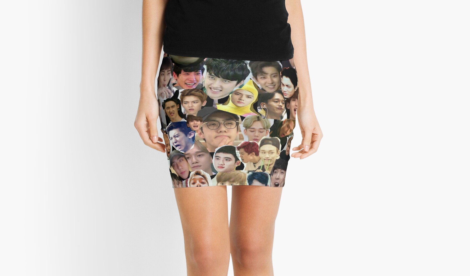 EXO Meme Face Collage Mini Skirts By Kpop Channel Redbubble