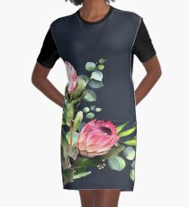 bush blue Graphic T-Shirt Dress
