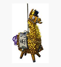 Fortnite Llama Pinata Gold Photographic Print