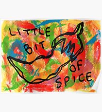 Life Is Spicy Sometimes - vegetable chili illustration colorful pop art Poster