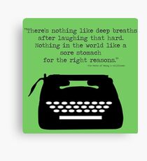 The Perks of Being a Typewriter Canvas Print