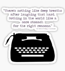 The Perks of Being a Typewriter Sticker