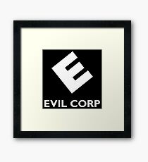 Evil Corp ~ White Framed Print