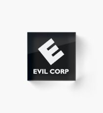 Evil Corp ~ White Acrylic Block