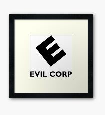 Evil Corp ~ Black Framed Print