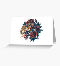 Ornate Leopard (Color Version) Greeting Card