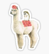 Hedgehog Riding a Llama Sticker