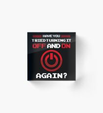Computer Help Desk Technology Support Help Checklist Acrylic Block