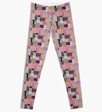 Alphabet typography jumble Leggings