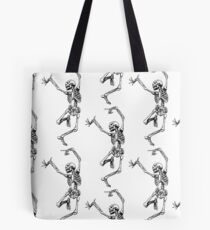 dancing skeleton having fun Tote Bag
