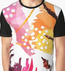 Brush Stroke Pattern with Circles Graphic T-Shirt