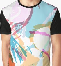 Brush Stroke Pattern with Circles Graphic T-Shirt