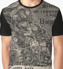 Vintage Map of The Shiloh Battlefield (1917) Graphic T-Shirt