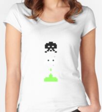 Pixelart Space War Women's Fitted Scoop T-Shirt
