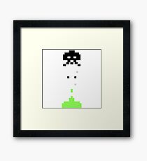 Pixelart Space War Framed Print