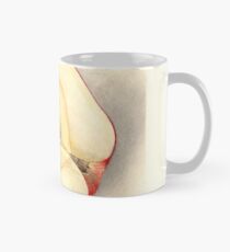 Taza clásica Ilustración vintage de una manzana en rodajas