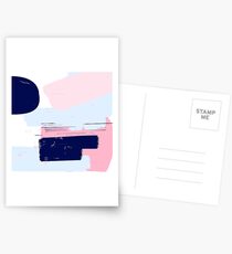 Modern Abstract Brush Stroke Art Postcards