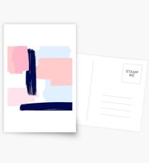 Modern Abstract Brush Stroke Art Postcards