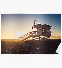 Sunset at Venice Beach Poster