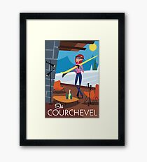 Lámina enmarcada Cartel de Ski Courchevel